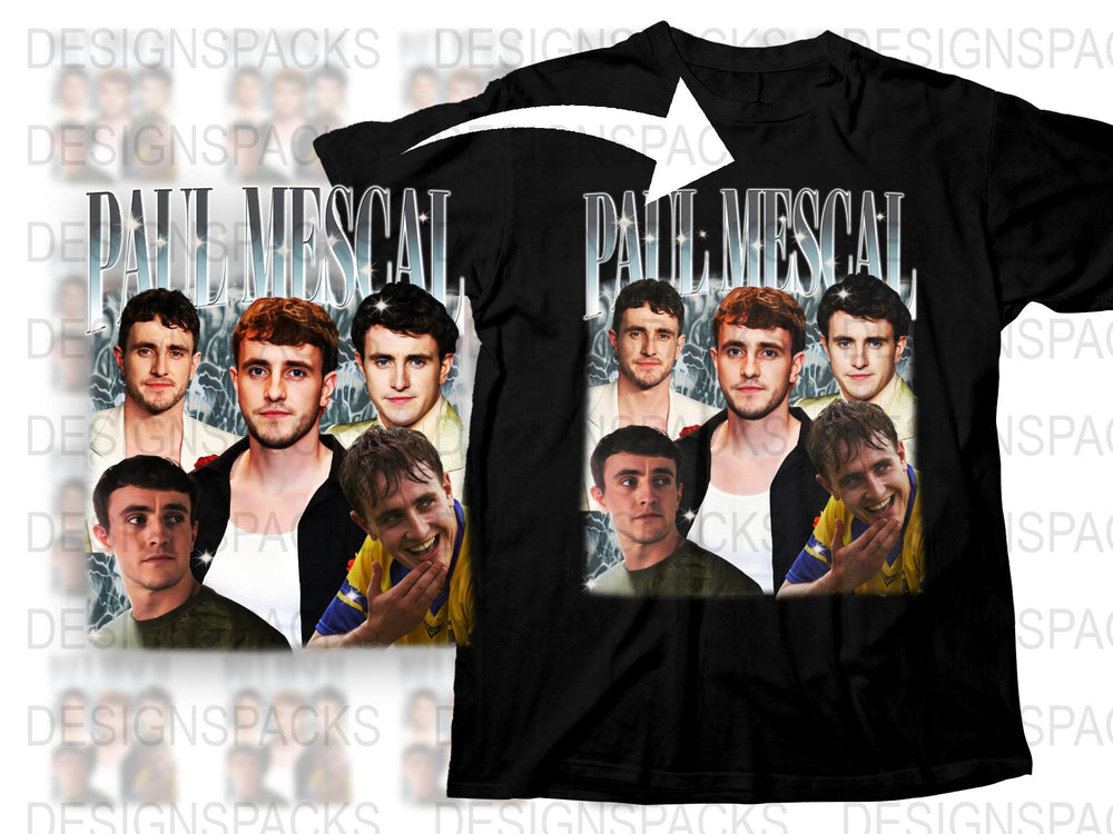 Celebrity Graphic T-Shirt, Men's Fashion Tee, Unique Collage Design, Full Color Print, Stylish Casual Wear