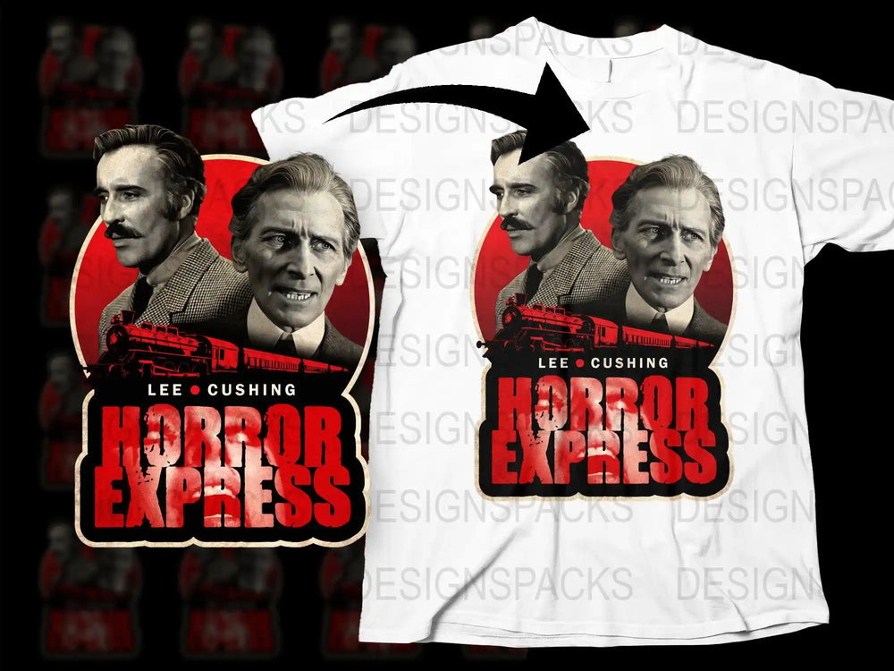 Horror Express Lee Cushing Vintage Movie Graphic T-Shirt, Classic Film Tee, Retro Horror Collectible Shirt, Gift for Movie Buffs