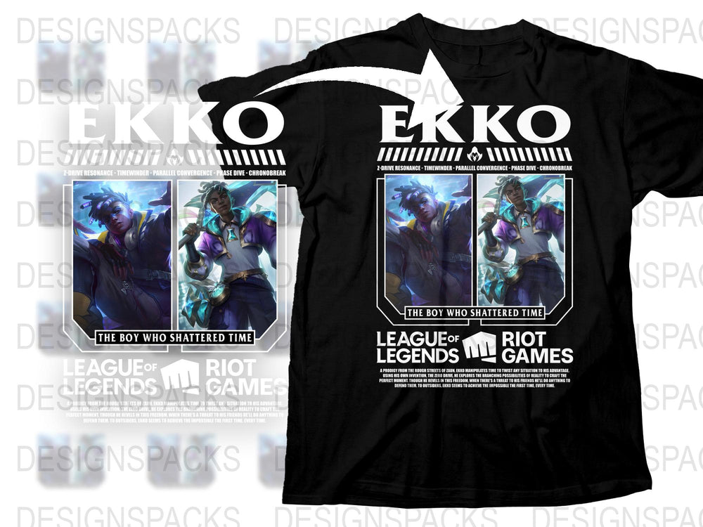 League of Legends Ekko T-Shirt, Gaming Apparel, The Boy Who Shattered Time Graphic Tee