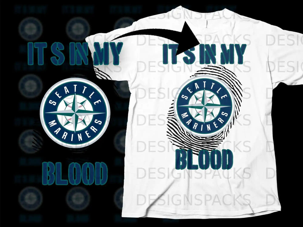 Seattle Mariners It's In My Blood T-shirt