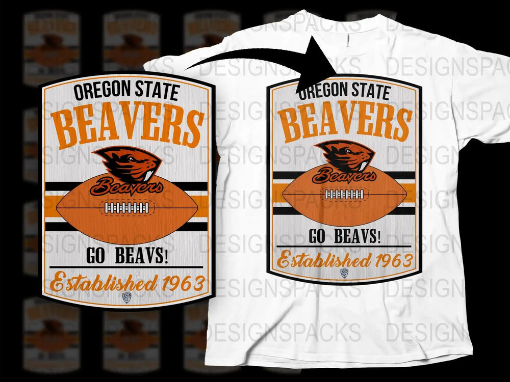 Oregon State Beavers T-Shirt, Vintage College Team Apparel, Graphic Tee, 1963 Retro Design