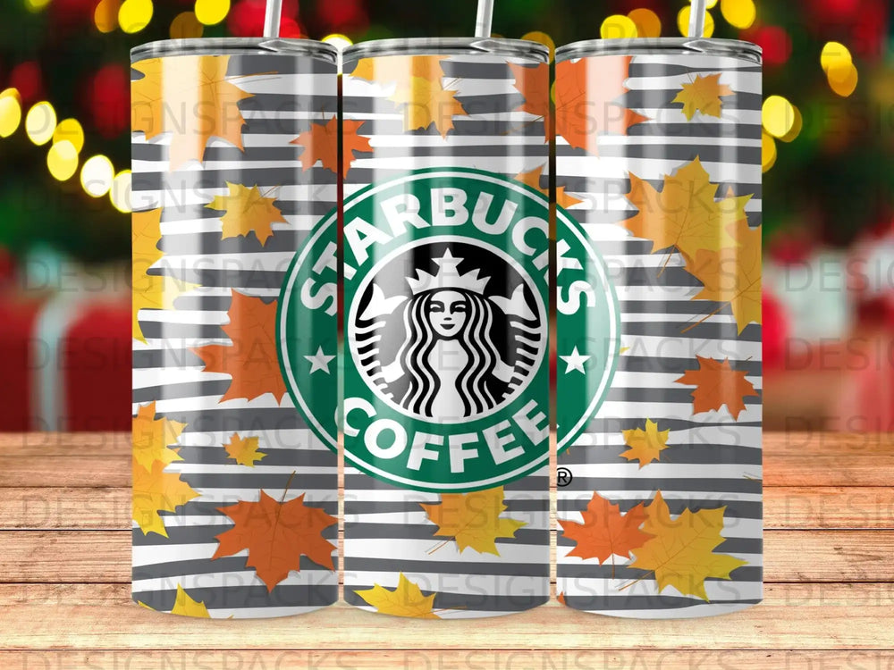 Starbucks Coffee Autumn Leaves Horizontal Stripes product type