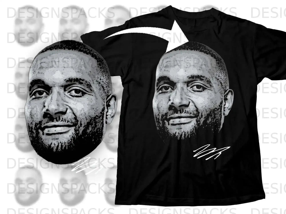 Custom Face Graphic T-Shirt with Signature Design