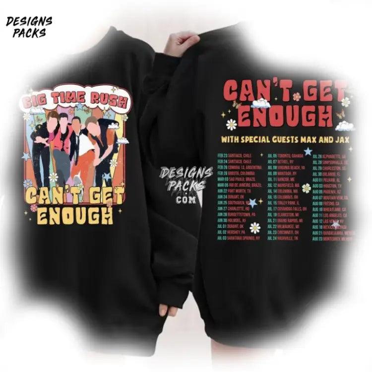 Big Time Rush Tour For Music Lovers Band Cant Get Enough 2 Sides Png Design