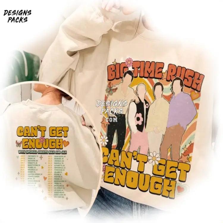 Big Time Rush Vintage Music Pop 90S Band Png Design