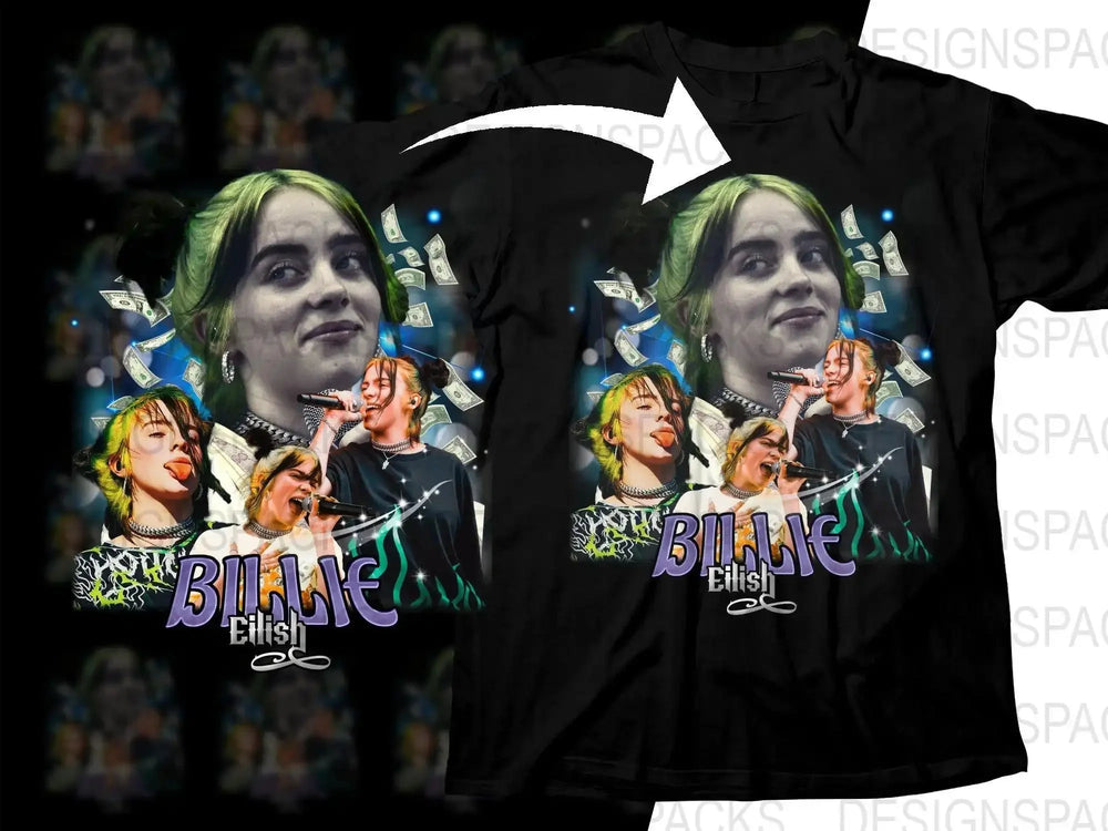 Billie Eilish Fan Art Bootleg Design Png Digital Download