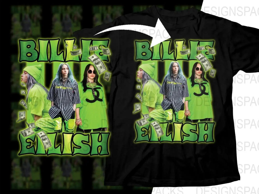 Billie Eilish Iconic Style Graphic Design Png Digital Download