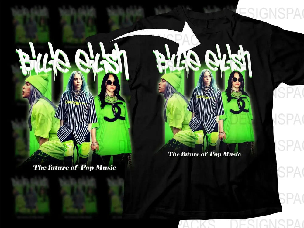 Billie Eilish The Future of Pop Music Png Digital Download
