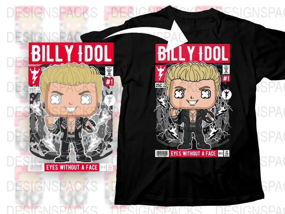 Billy Idol Popculture Png Digital Download