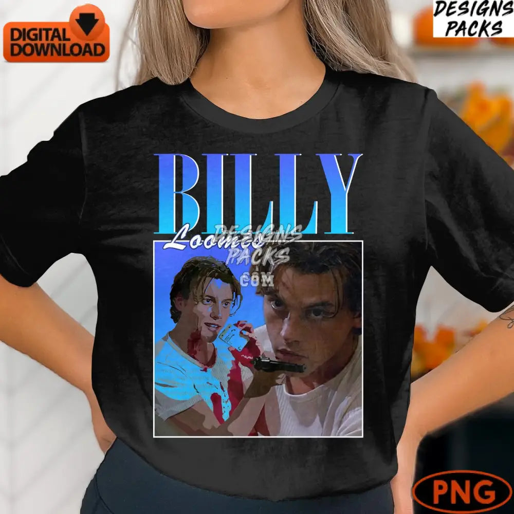 Billy Loomis Digital Art Horror Movie Scary Film Print Room Creepy Printable Png Instant Download