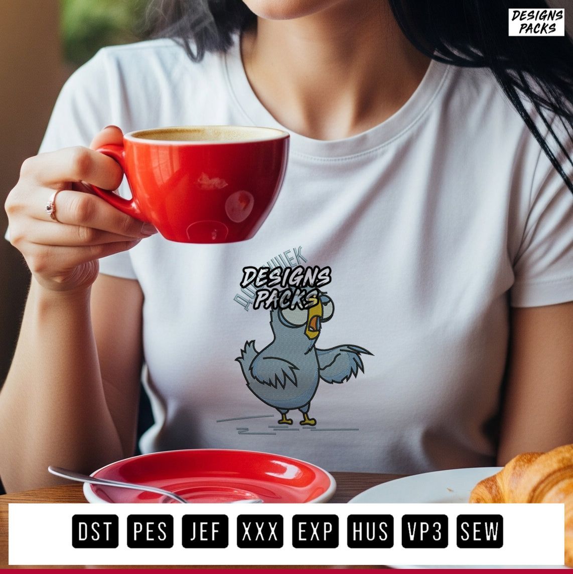 Bird C Embroidery Design