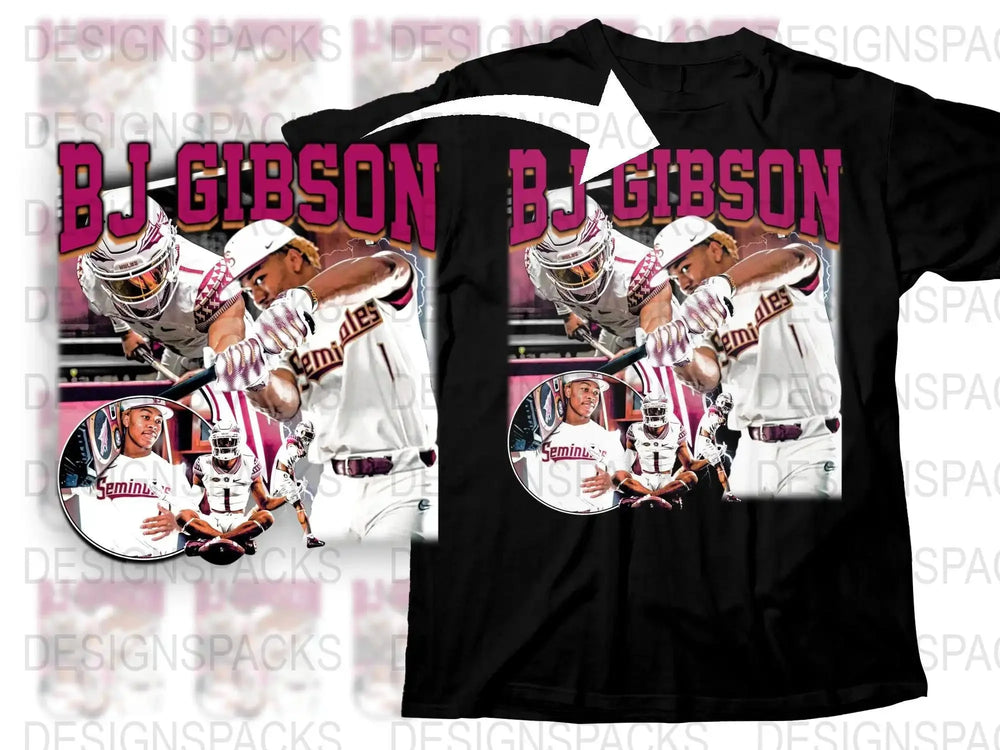 BJ Gibson Seminoles Unique Graphic Design Png Digital Download