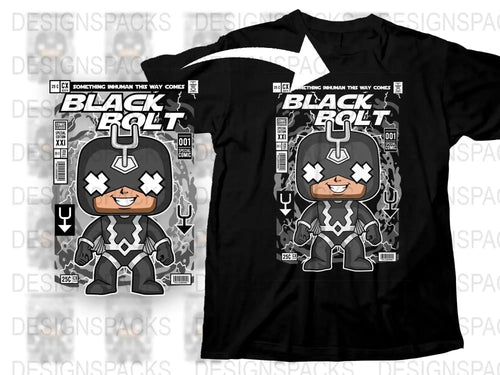 Black Bolt Popculture Png Digital Download