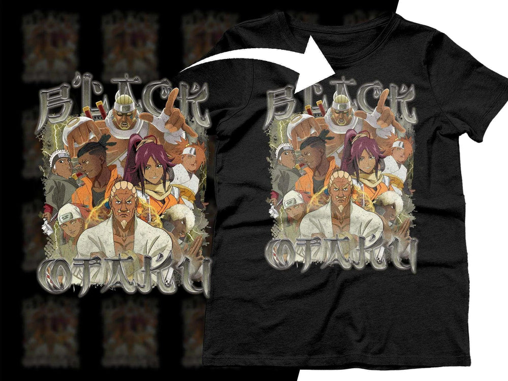 Black Otaku Unique Design Anime Characters Png Digital DOWNLOAD