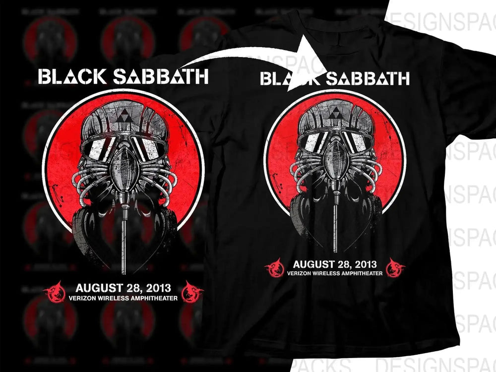 Black Sabbath 2013 Tour Verizon Wireless Amphitheater Rock Band Png Halftone Digital Download
