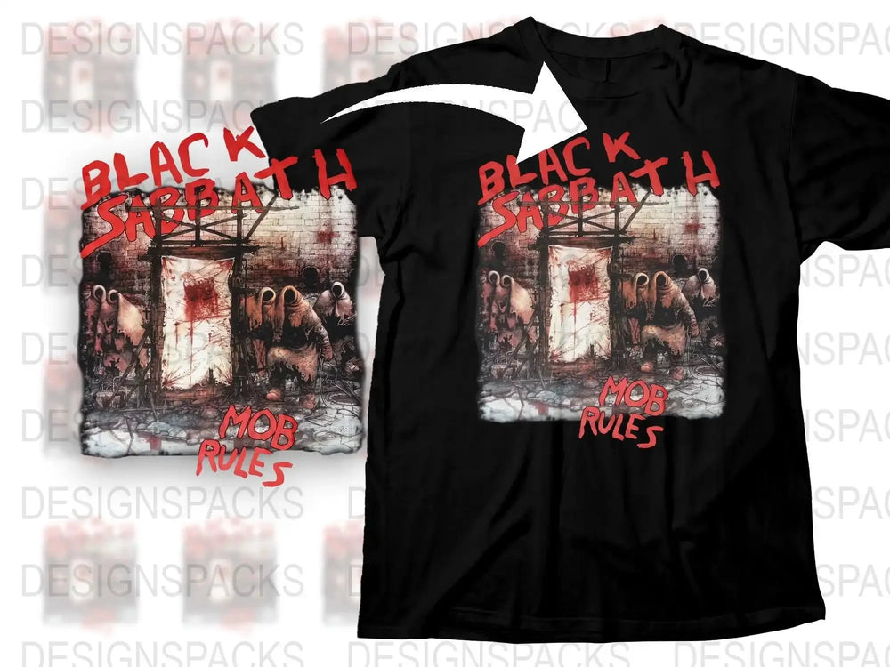Black Sabbath T-Shirt, Mob Rules Album Art, Vintage Band Tee, Rock Music Merch, Unisex Graphic Shirt