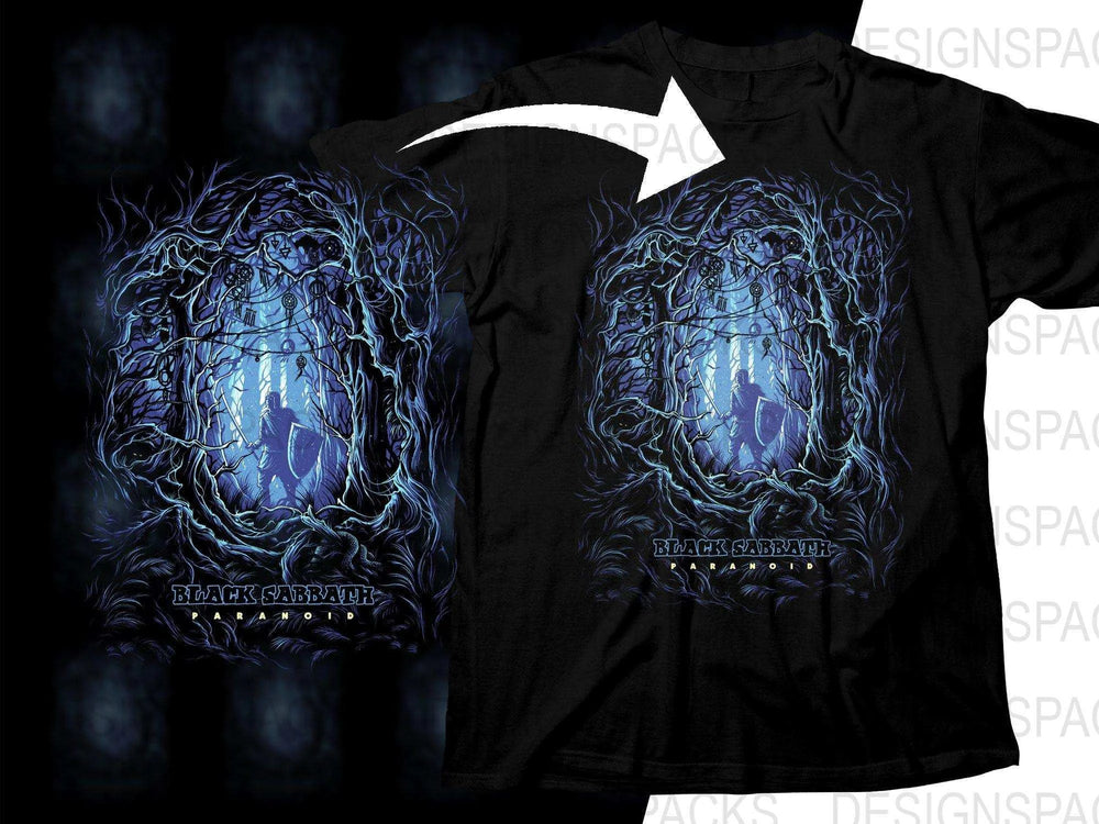 Black Sabbath Paranoid Rock Music Band Png Halftone Digital Download