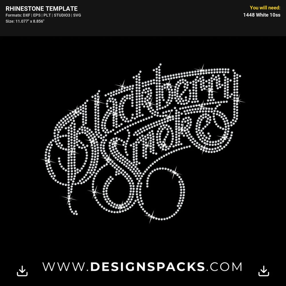Blackberry Smoke Logo Rhinestone Digital Template