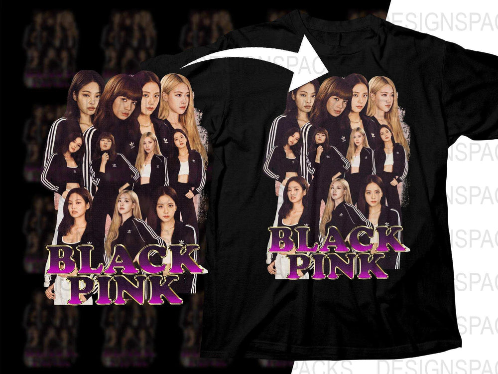Blackpink Band Kpop Music Fan Art Band Halftone Png Digital Download