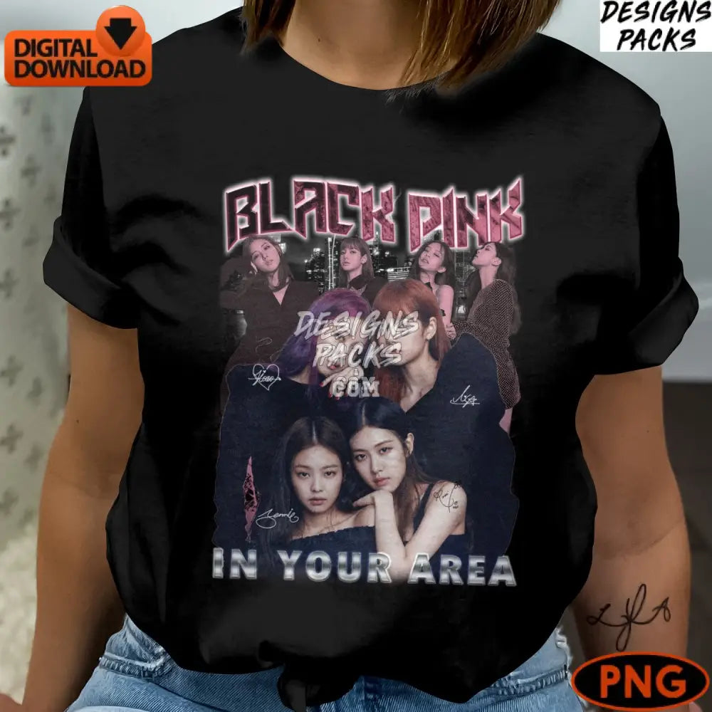 Blackpink In Your Area Fan Art Digital Download K-Pop Music Png