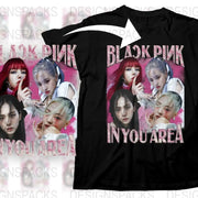 Black Pink Inspired Graphic T-Shirt, K-Pop Music Band Tee, Fans Merchandise, Stylish Casual Top