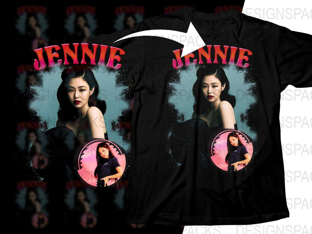 Blackpink Vibrant Jennie Kpop Music Halftone Png Digital Download