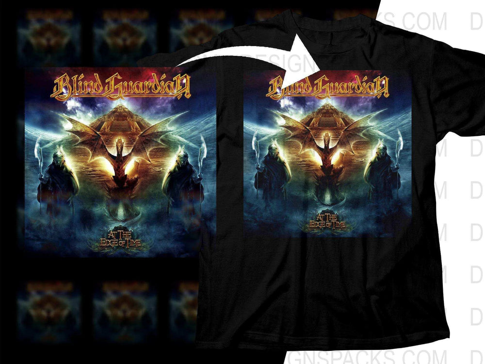 Blind Guardian At The Edge Of Time Epic Dragon Fantasy Album Cover Png Halftone Digital Download