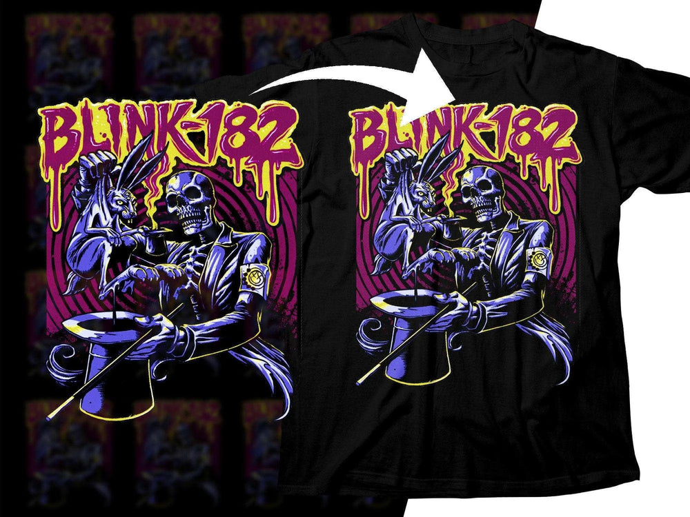 Blink182 Skeleton With Rabbit Illusion Png Halftone Digital Download