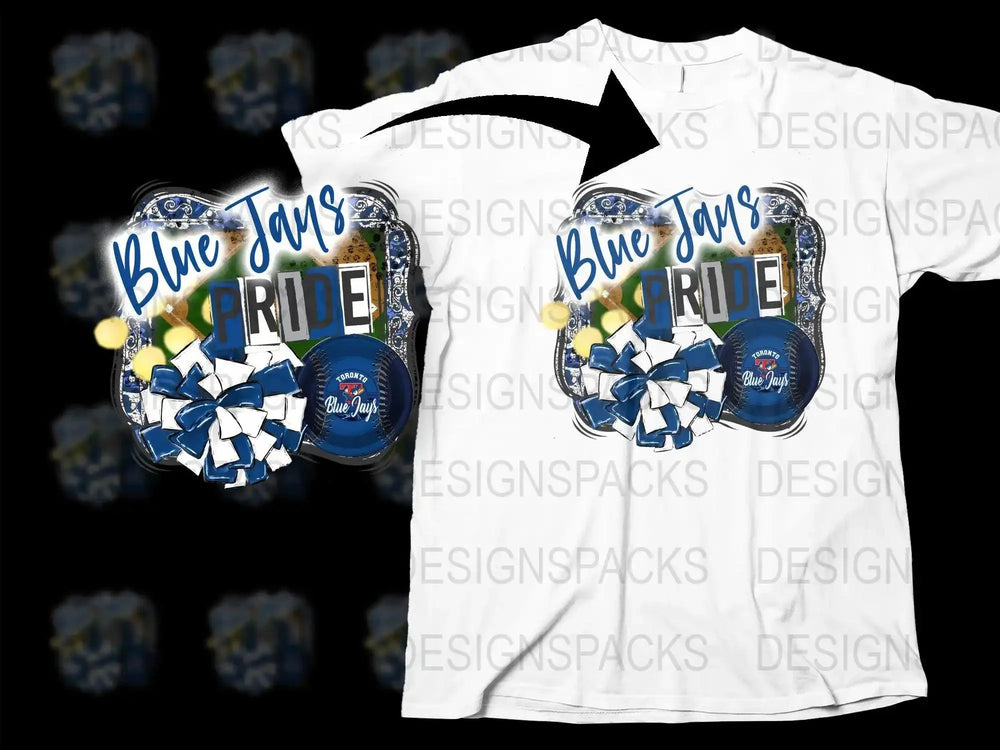Blue Jays Pride Creative Design Baseball Png Digital Download
