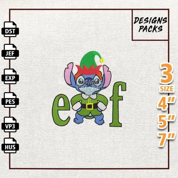 Blue Monster Embroidery Design