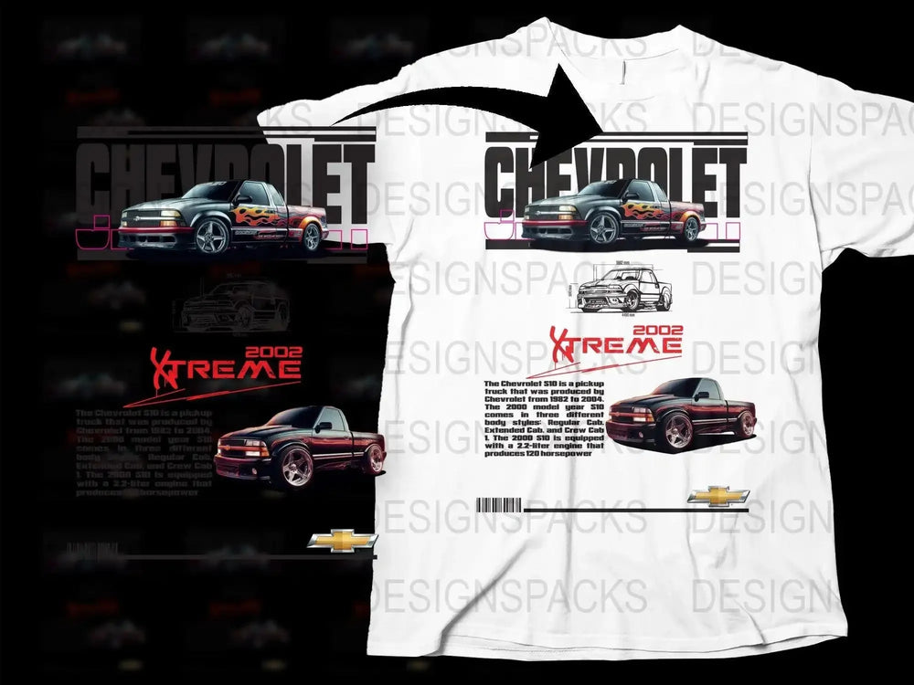 Blueprint Bold 2002 Chevrolet S10 Xtreme Emblem Png Digital Download