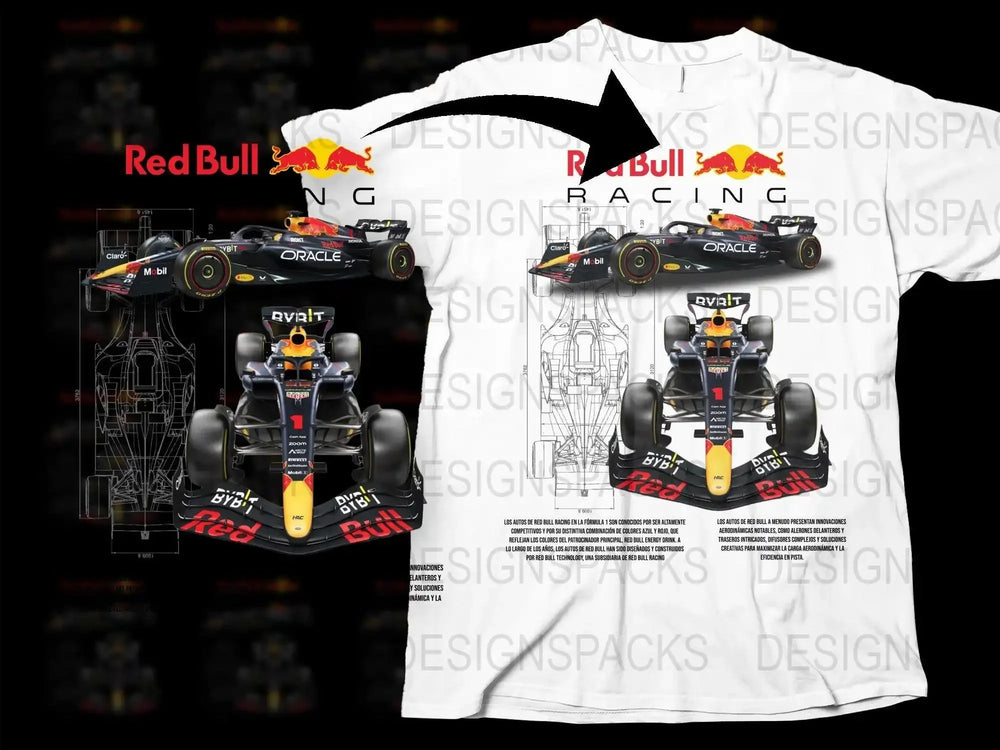 Blueprint Red Bull Racing Formula 1 Car Png Digital Download