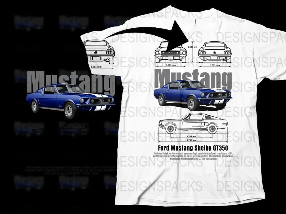 Blueprint Unique Ford Mustang Shelby Png Digital Download