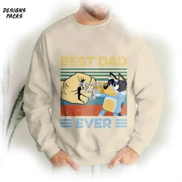 Bluey Dad Bandit Best Ever Png Design