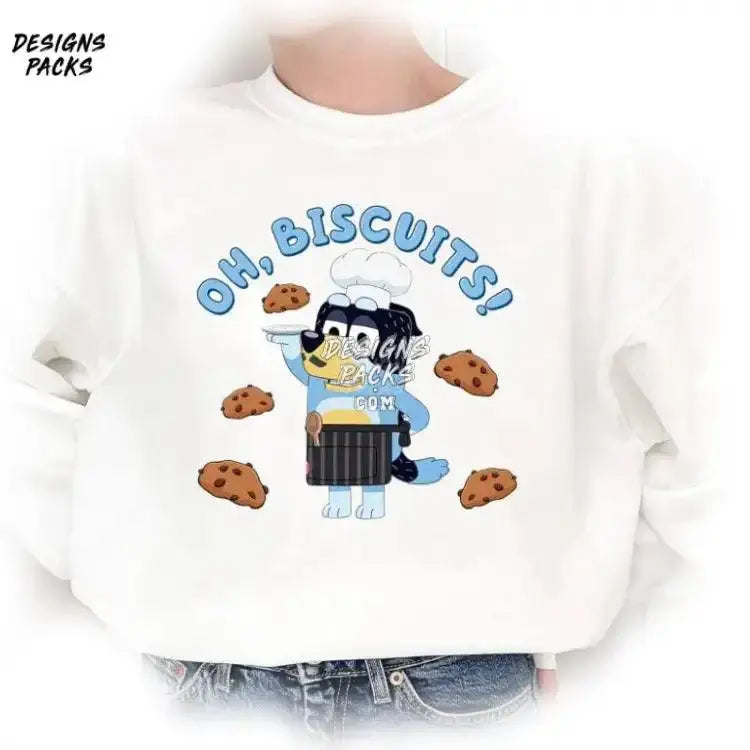 Bluey Dad Fathers Day Bandit Oh Biscuits! Png Design