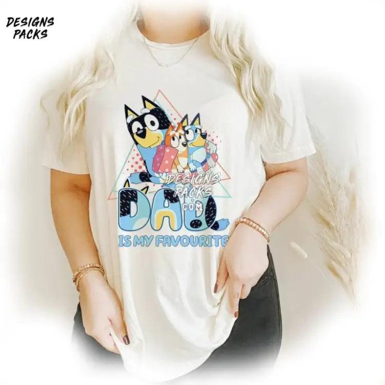 Bluey Dad Life Family And Friends Is My Favourite Png Design