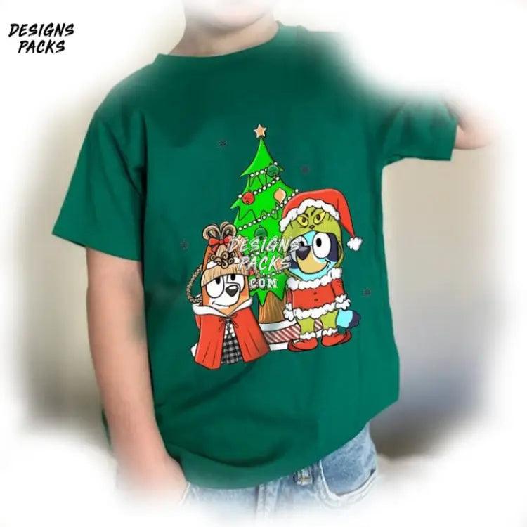 Bluey Family Christmas And Bingo Merry Png Design
