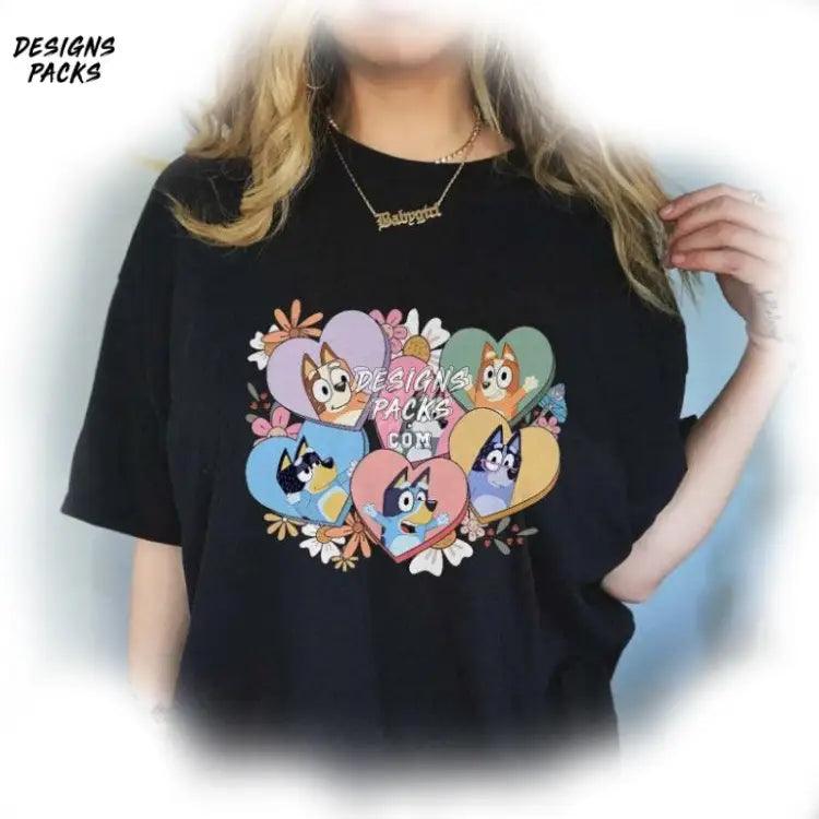 Bluey Friends Themed Cartoon Png Design
