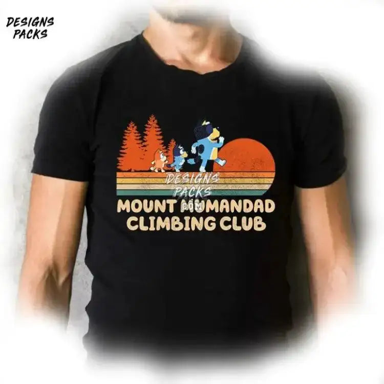 Bluey Mom Dad Life Family And Friends Mum Climbing Club Png Design