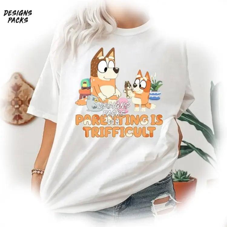 Bluey Mom Parenting Is Trifficult Png Design