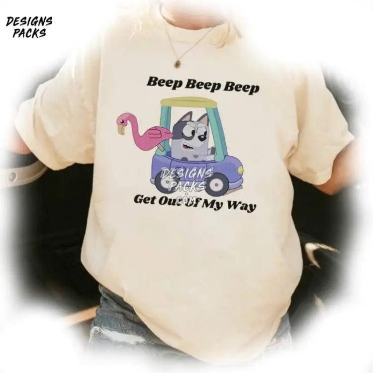 Bluey Muffin Family Get Out The Way Png Design