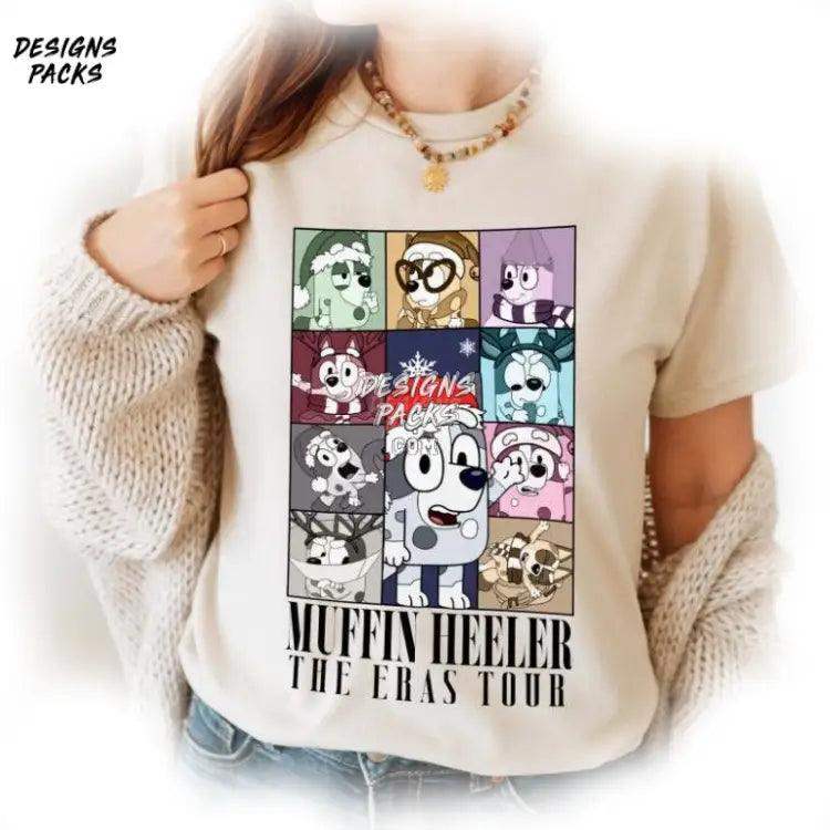 Bluey Muffin Heeler The Eras Tour Png Design
