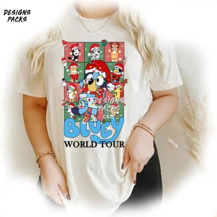 Bluey Mum Dad Couple Christmas Bingo Family Merry Png Design