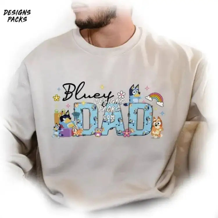 Blueys For Dads Bluey Family Bingo Dad Png Design