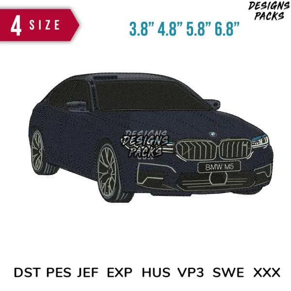 BMW M5 Embroidery Design  3.8" 4.8" 5.8" 6.8"