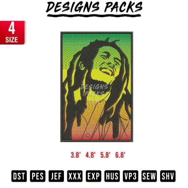 Bob Marley Embroidery Design 