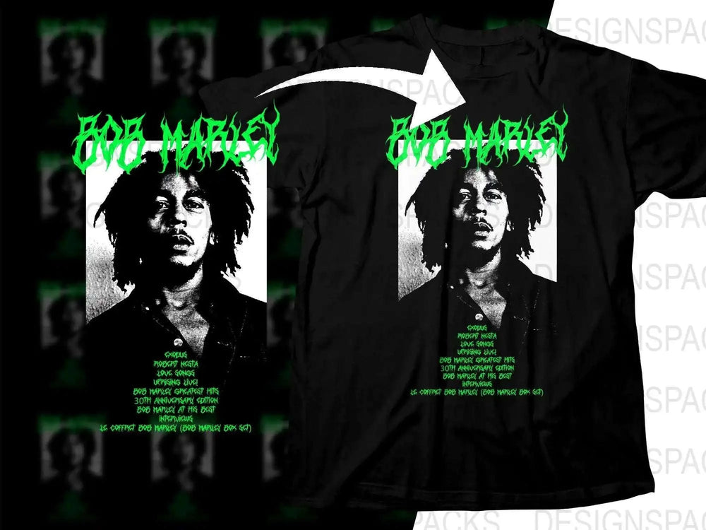 BOB MARLEY Music Artist Streetwear Png Digital Download
