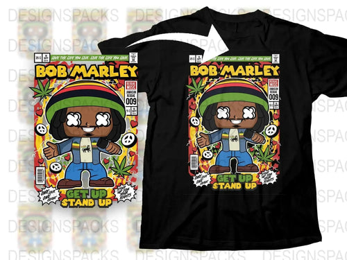 Bob Marley Popculture Png Digital Download
