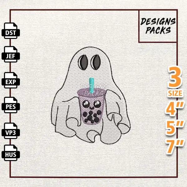 Boba Boo Embroidery Design