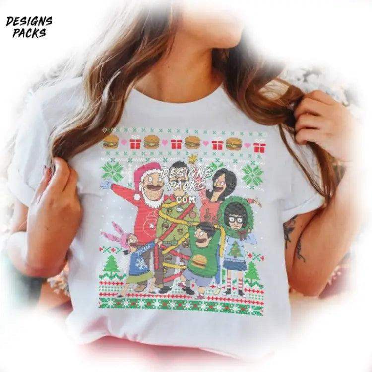 Bobs Burgers Family Christmas Bob Bob’s Ugly Png Design